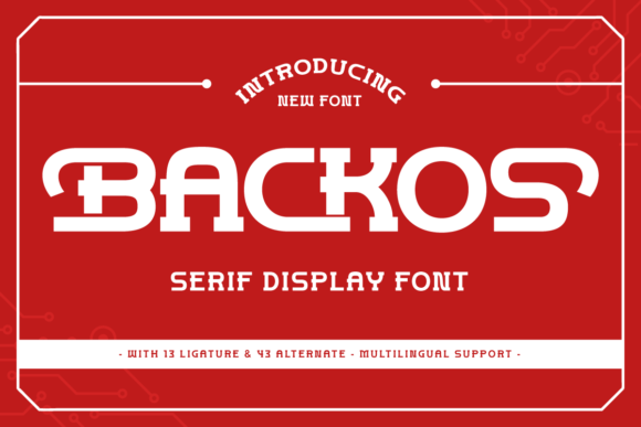 Backos: A Bold Serif Font for Editorial Design