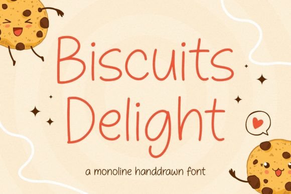 Biscuits Delight: A Handdrawn Font for Creative Projects