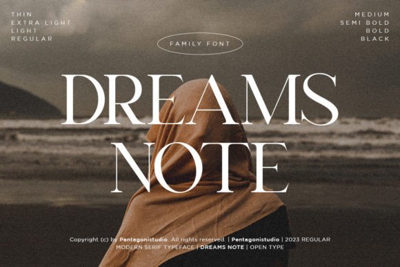 Dreams Note: A Serif Font for Creative Projects