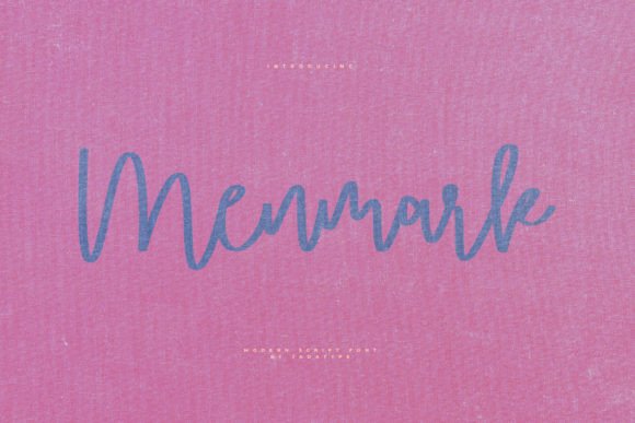 Menmark: A Modern Script Font for Web Design