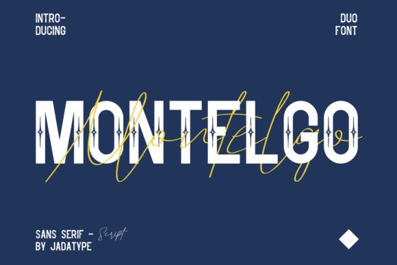 Montelgo Duo: A Thoughtful Script + Sans Serif Font Duo