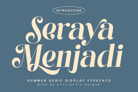 Seraya Menjadi: A Serif Font for Digital Elegance